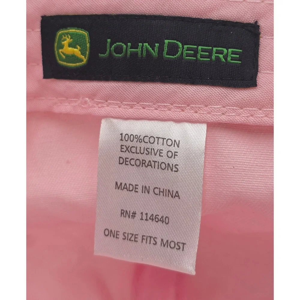 John‎ Deere Strapback Cap Women OSFA Pink Owners Edition Logo Hat